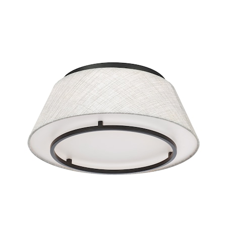 Hailey 16in LED Fabric Flush Mount 3000K In Black